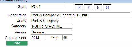 1. Style and product info