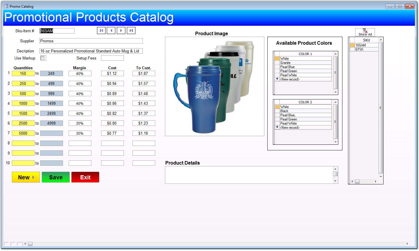 1. Main PPC Screen