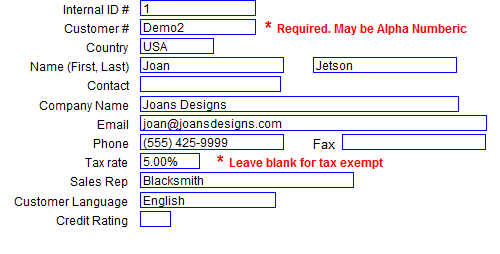 1. Basic customer Info